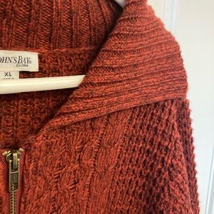 St. John’s red cardigan